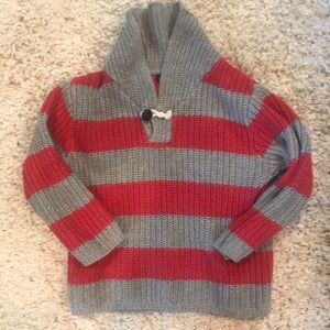 Gap kids grey stripe knit sweater‎ 24 mos
